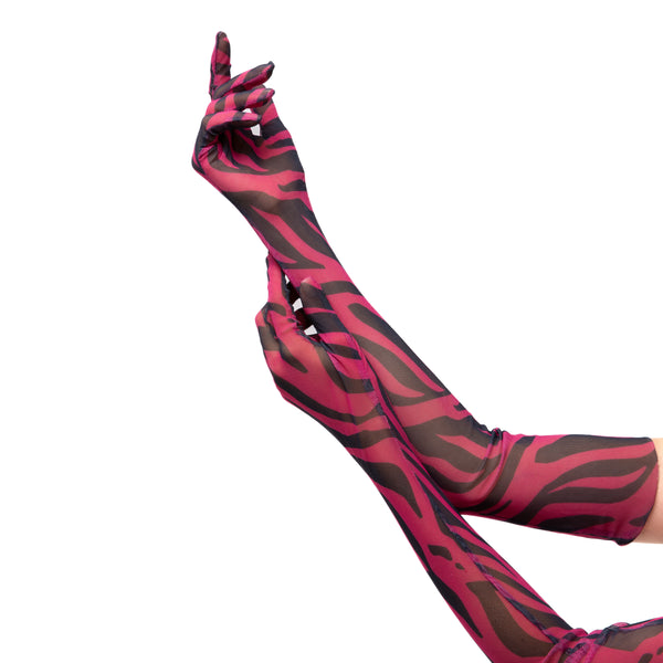 LONG GLOVES | PINK ZEBRA – KUKHTA ATELIER