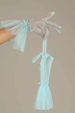 SHORT GLOVES | SKY BLUE - KUKHTA ATELIER