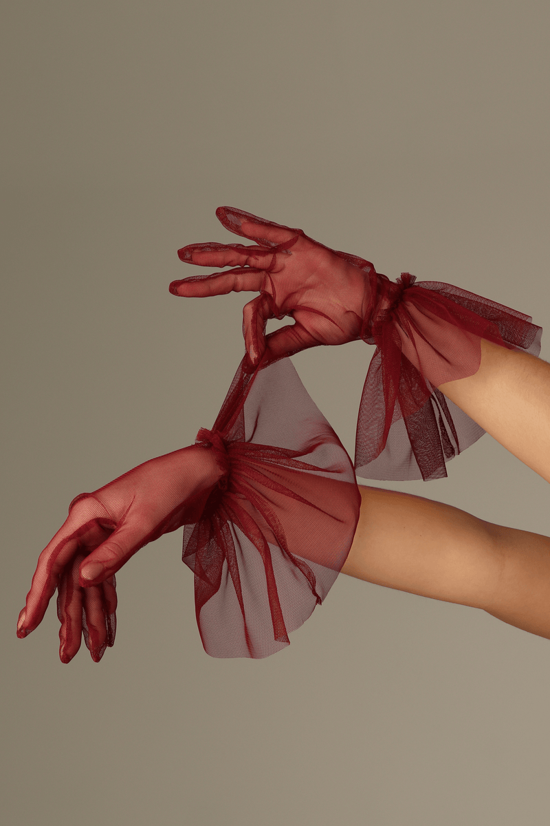 SHORT GLOVES | BURGUNDY - KUKHTA ATELIER