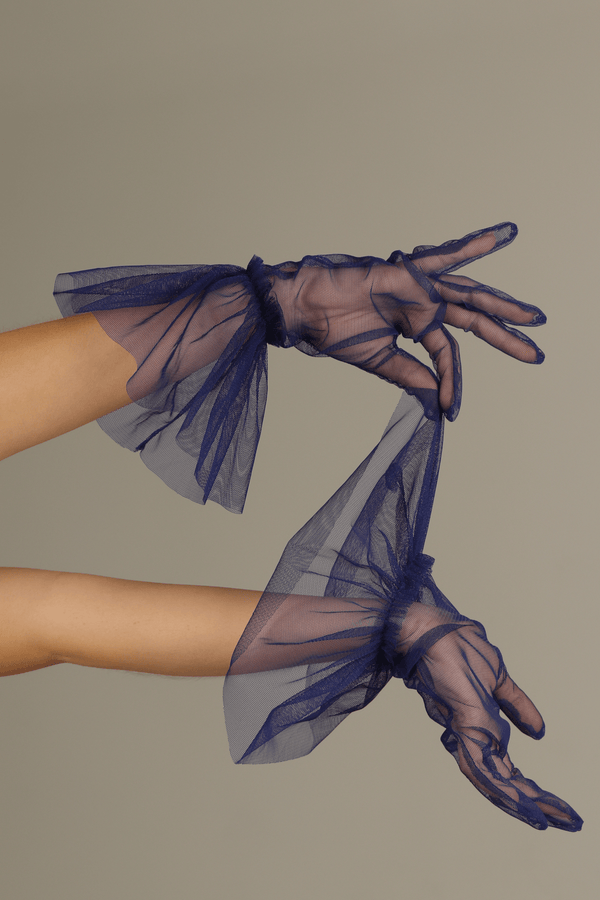 SHORT GLOVES | NAVY BLUE - KUKHTA ATELIER