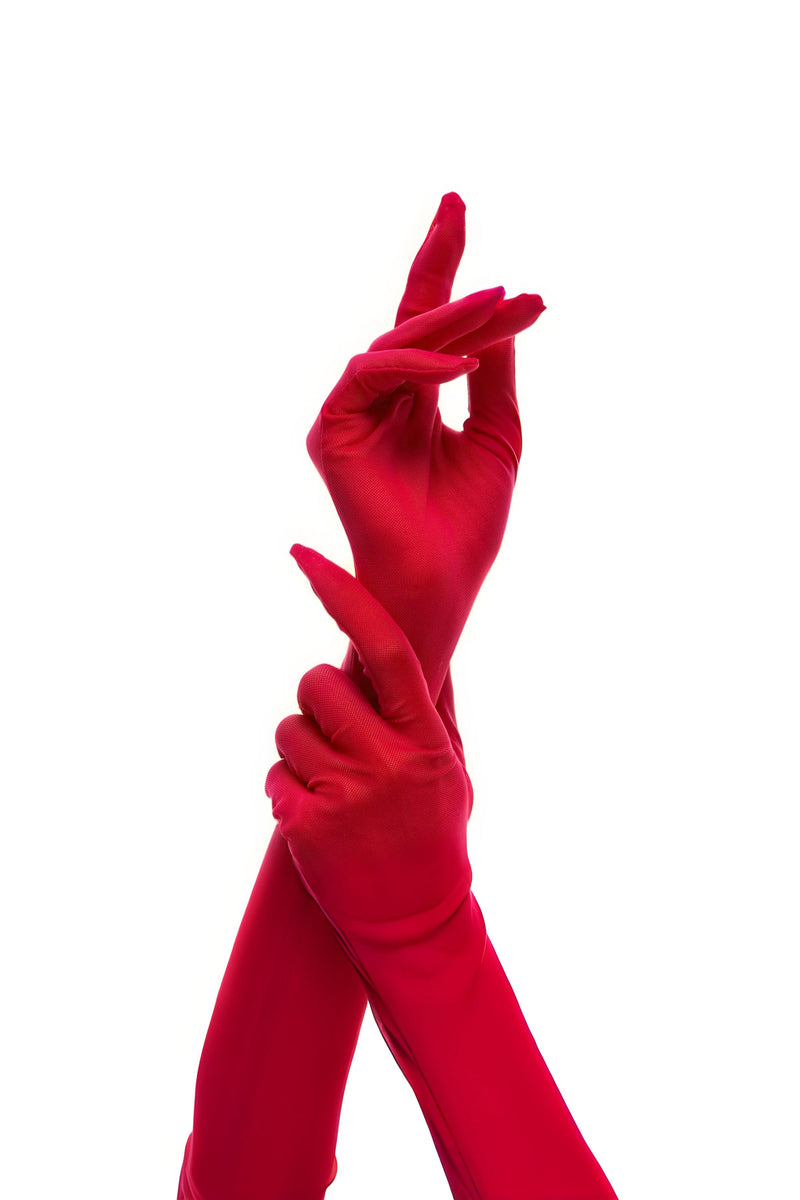 LONG GLOVES |  SCARLET RED - KUKHTA ATELIER