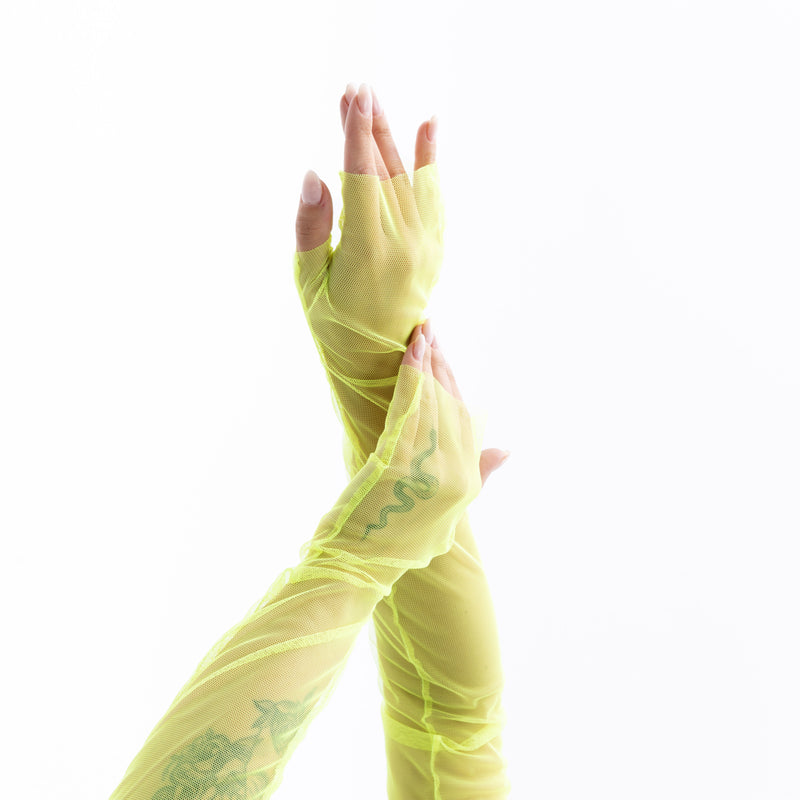 FINGERLESS GLOVES | NEON YELLOW