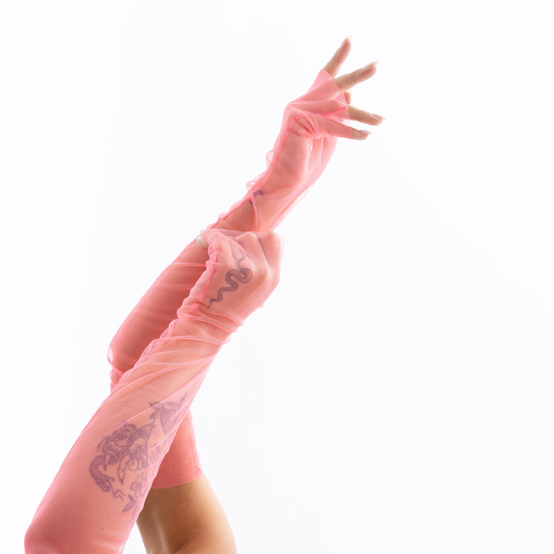 FINGERLESS GLOVES | NEON PINK