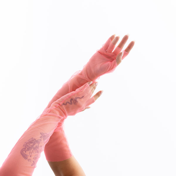 FINGERLESS GLOVES | NEON PINK