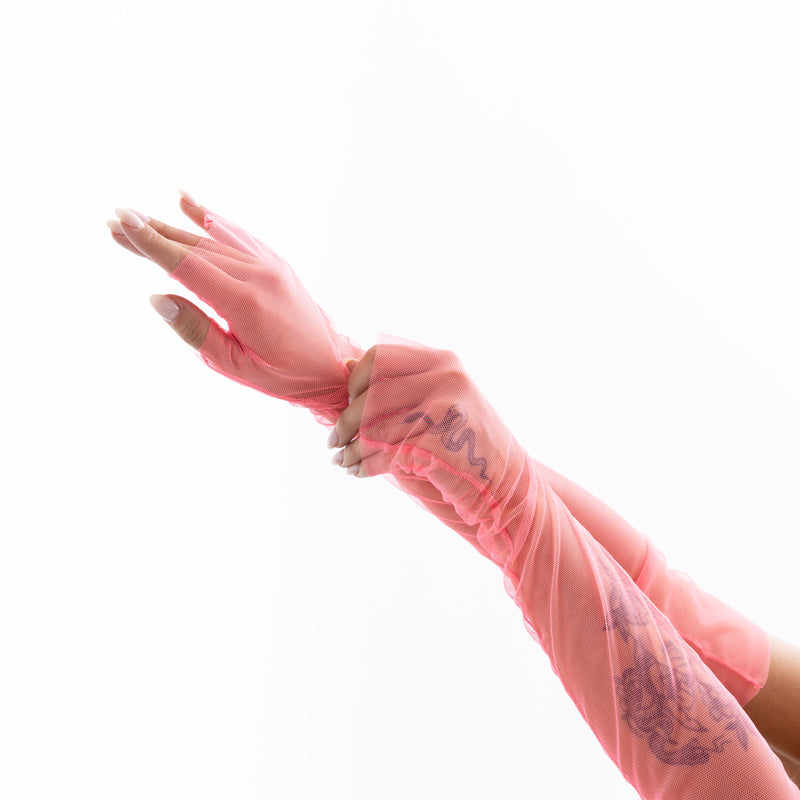 FINGERLESS GLOVES | NEON PINK