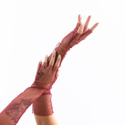 FINGERLESS GLOVES | BURGUNDY