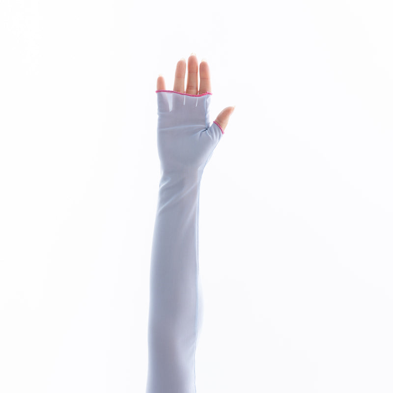 FINGERLESS GLOVES | SKY BLUE & PINK