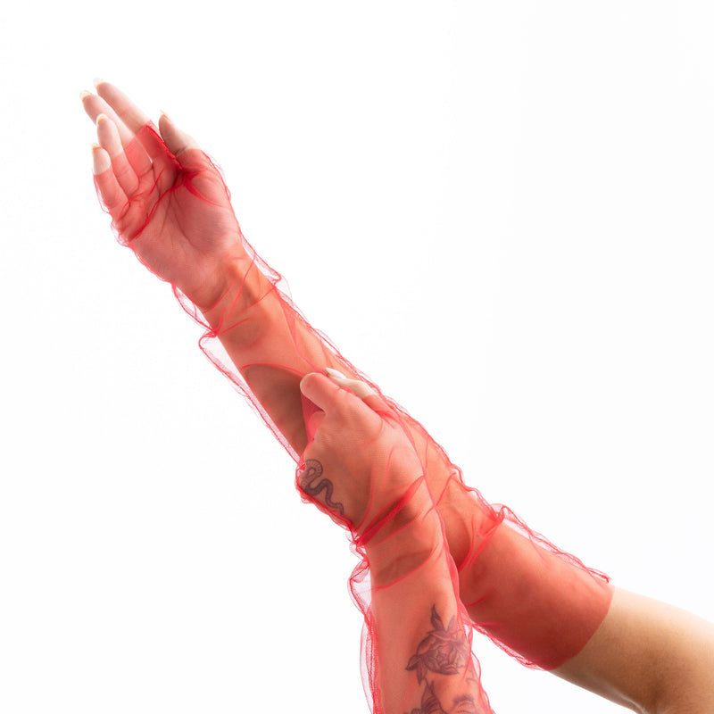 FINGERLESS GLOVES | BLOODY RED