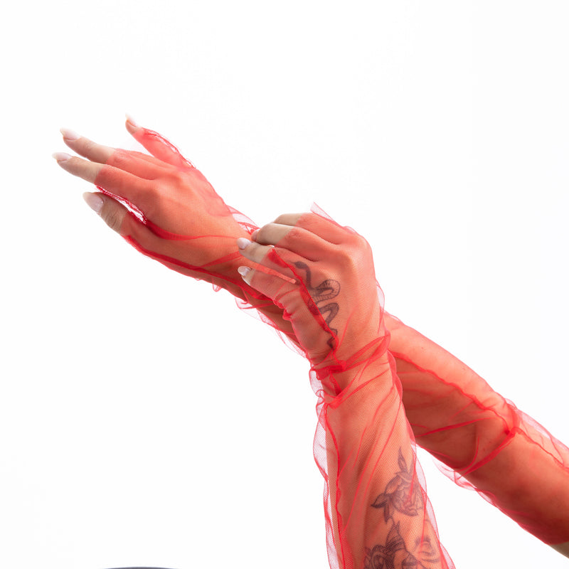 FINGERLESS GLOVES | BLOODY RED