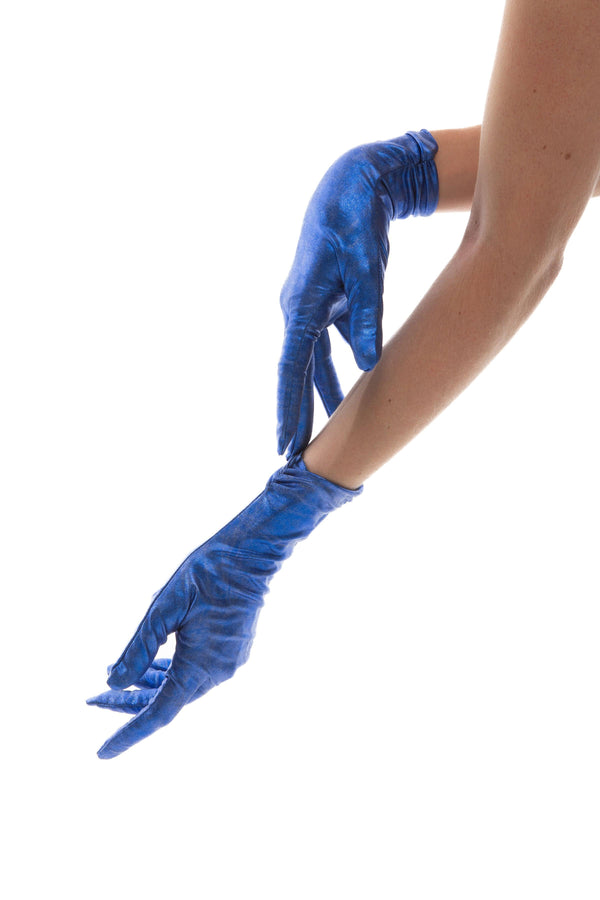 SHORT GLOVES | FOIL BLUE - KUKHTA ATELIER