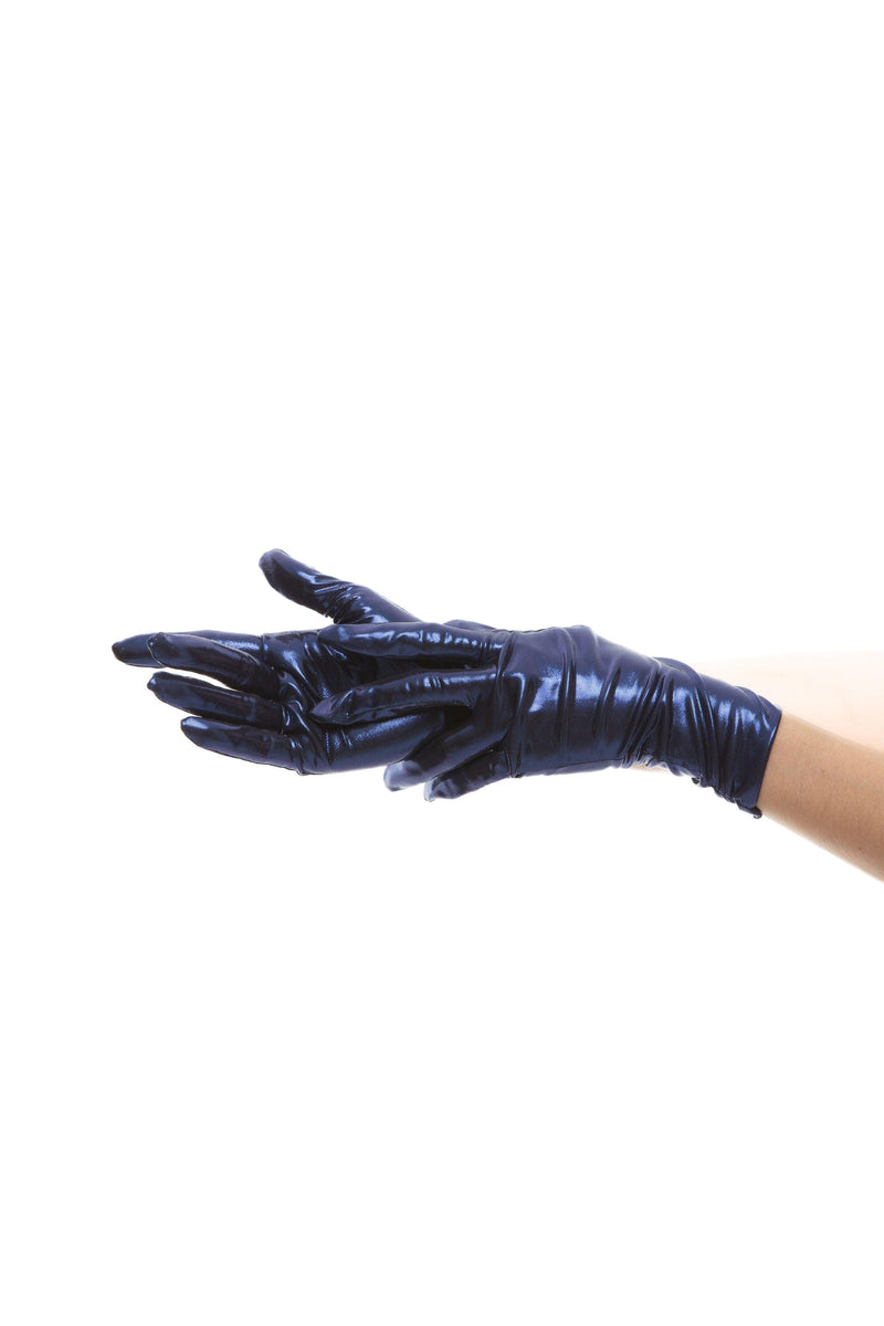 SHORT GLOVES | METALLIC BLUE - KUKHTA ATELIER