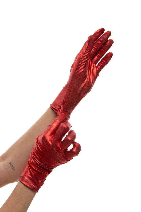 SHORT GLOVES | RED METALLIC - KUKHTA ATELIER