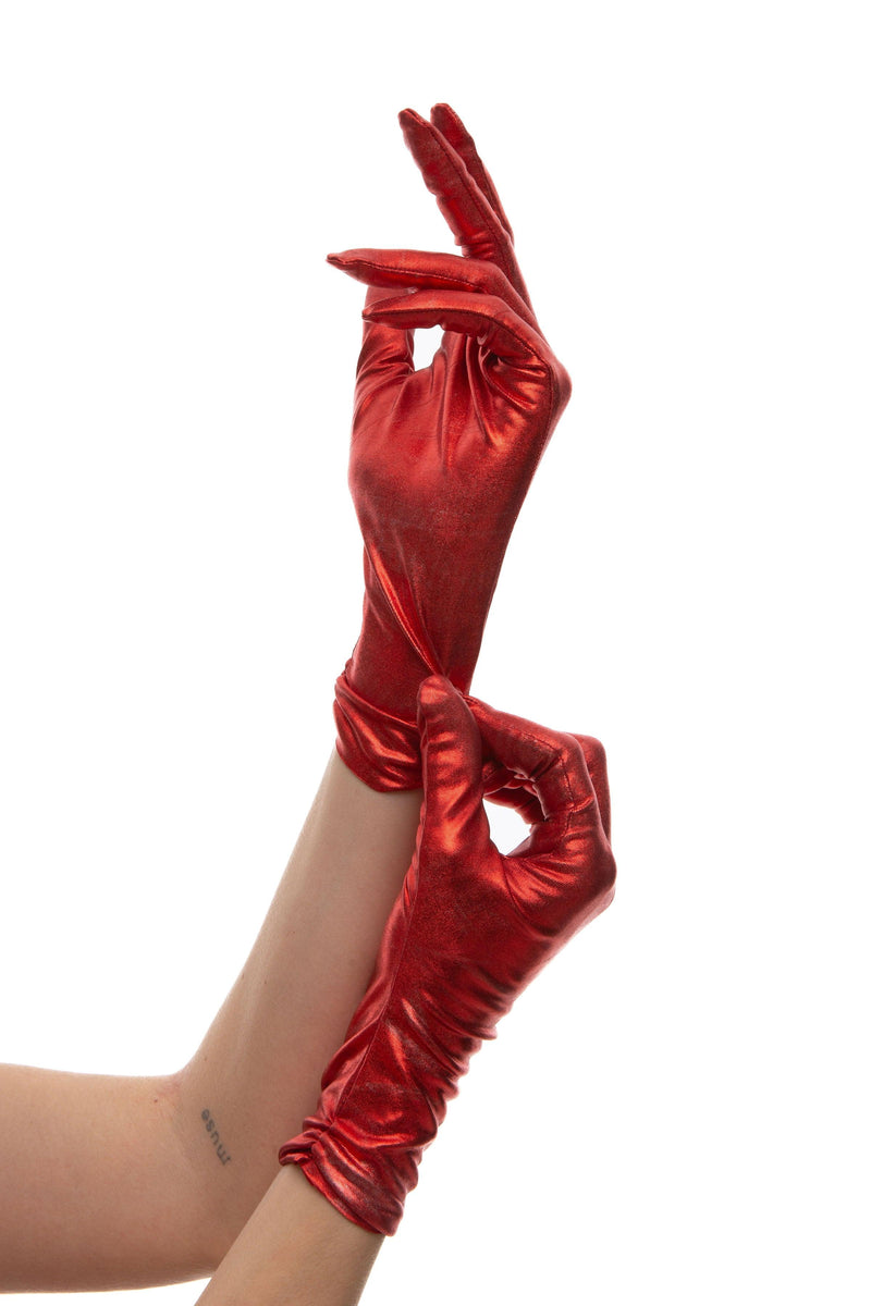 SHORT GLOVES | RED METALLIC - KUKHTA ATELIER