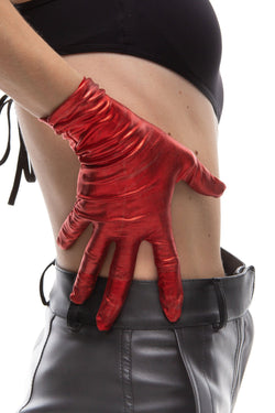 SHORT GLOVES | RED METALLIC - KUKHTA ATELIER