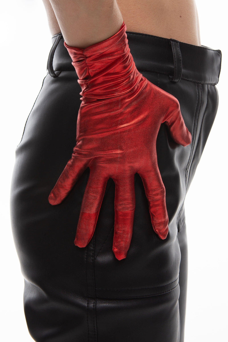 SHORT GLOVES | RED METALLIC - KUKHTA ATELIER