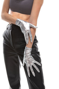 SHORT GLOVES | FOIL SILVER - KUKHTA ATELIER