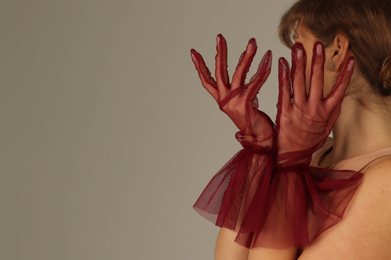 SHORT GLOVES | BURGUNDY - KUKHTA ATELIER