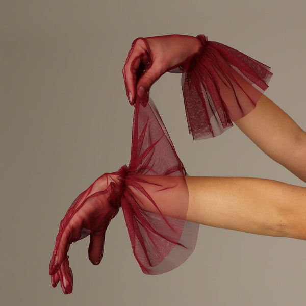 SHORT GLOVES | BURGUNDY - KUKHTA ATELIER