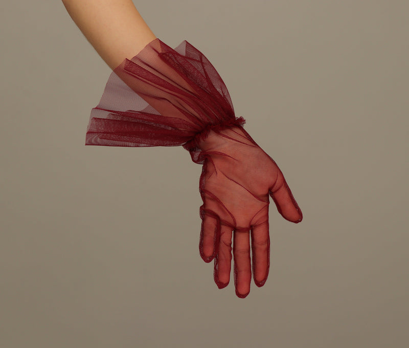 SHORT GLOVES | BURGUNDY - KUKHTA ATELIER