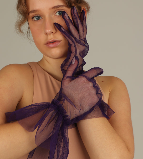 SHORT GLOVES | PURPLE - KUKHTA ATELIER