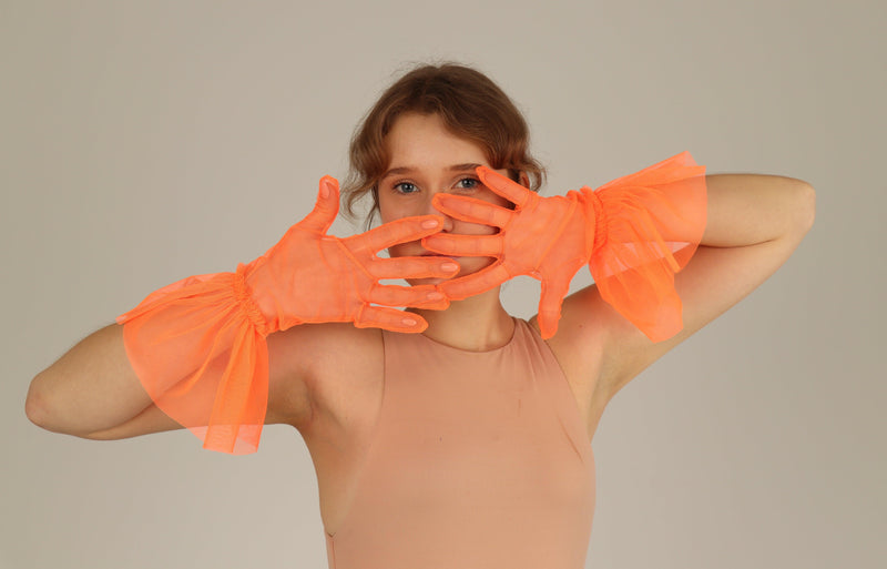 SHORT GLOVES | NEON ORANGE - KUKHTA ATELIER