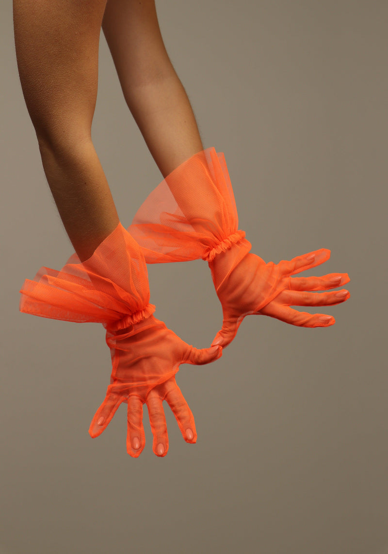 SHORT GLOVES | NEON ORANGE - KUKHTA ATELIER