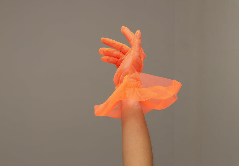 SHORT GLOVES | NEON ORANGE - KUKHTA ATELIER