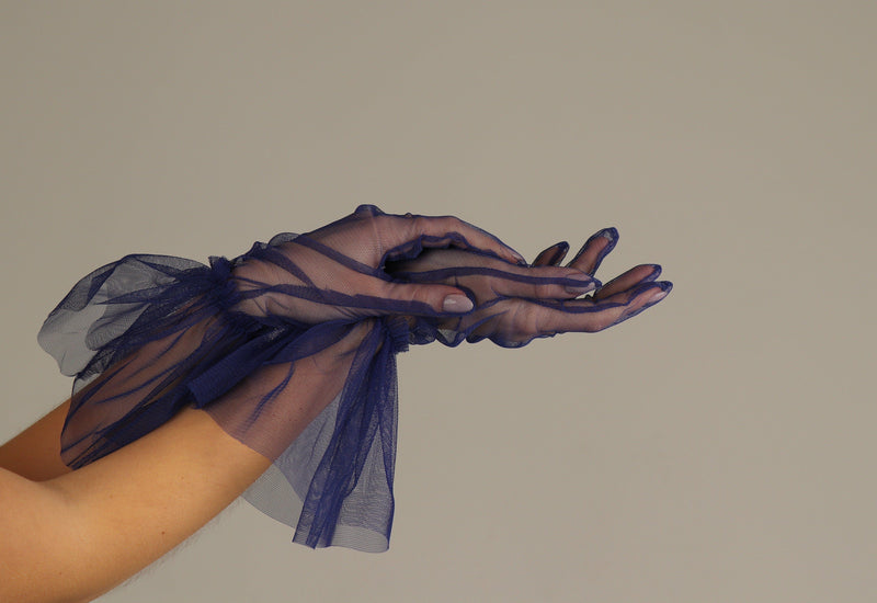 SHORT GLOVES | NAVY BLUE - KUKHTA ATELIER