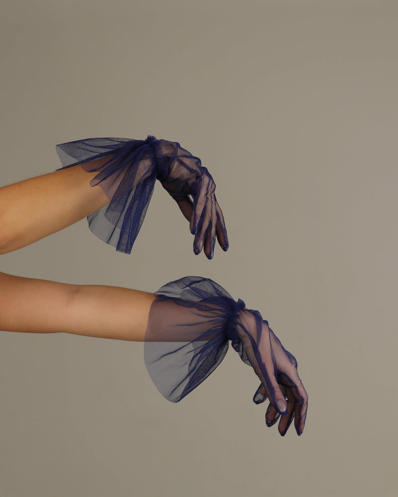 SHORT GLOVES | NAVY BLUE - KUKHTA ATELIER