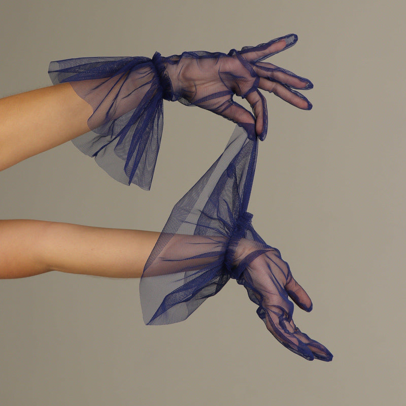 SHORT GLOVES | NAVY BLUE - KUKHTA ATELIER