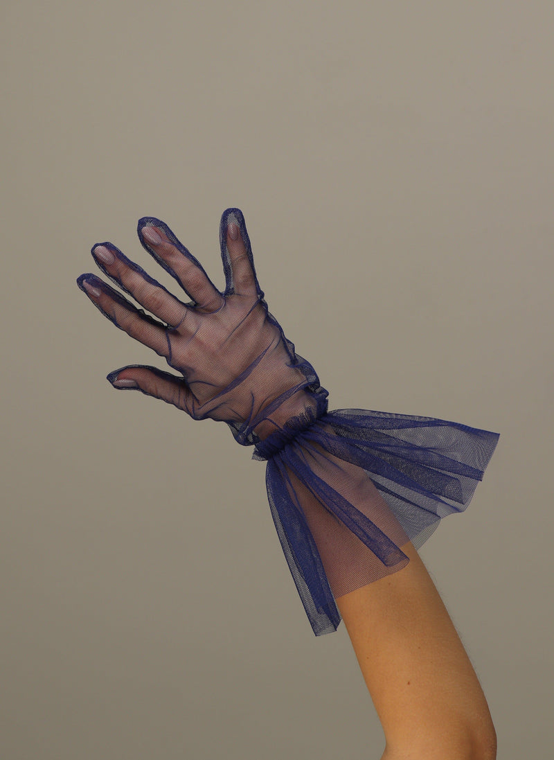 SHORT GLOVES | NAVY BLUE - KUKHTA ATELIER