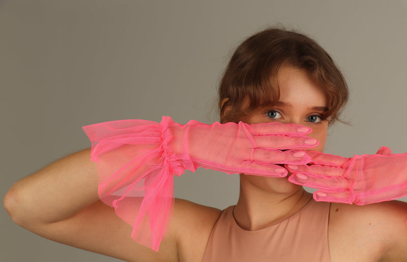 SHORT GLOVES | NEON PINK - KUKHTA ATELIER