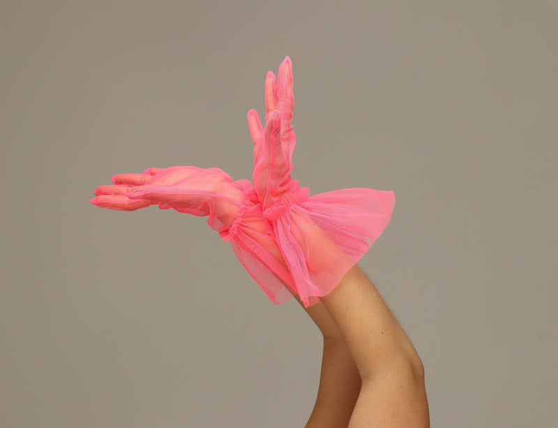 SHORT GLOVES | NEON PINK - KUKHTA ATELIER