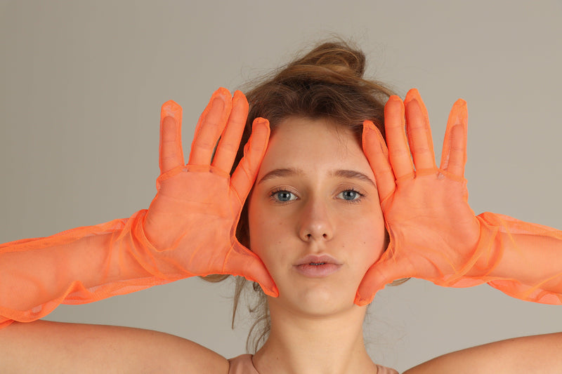 SHORT GLOVES | NEON ORANGE - KUKHTA ATELIER